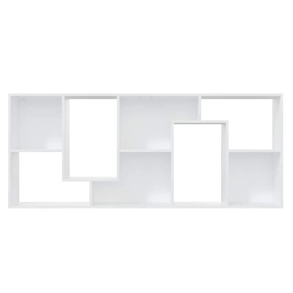 White Book Cabinet Shelving Storage Unit Engineered Wood 67x24x161 cm Organiser