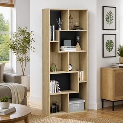 Sonoma Oak Brown Engineered Wood Book Cabinet