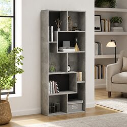 Grey Engineered Wood Book Cabinet for Cozy Living Spaces
