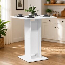 White Bistro Table for Dining Room 60x60x75 cm