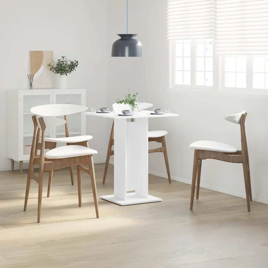 White Bistro Table for Dining Room 60x60x75 cm