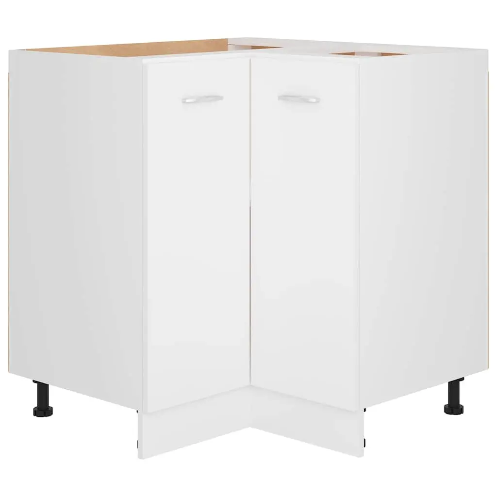 Corner Cabinet Kitchen Storage Engineered Wood White 75.5x75.5x81.5cm