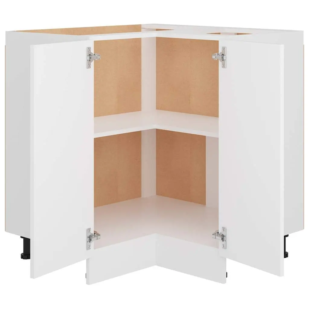 Corner Cabinet Kitchen Storage Engineered Wood White 75.5x75.5x81.5cm