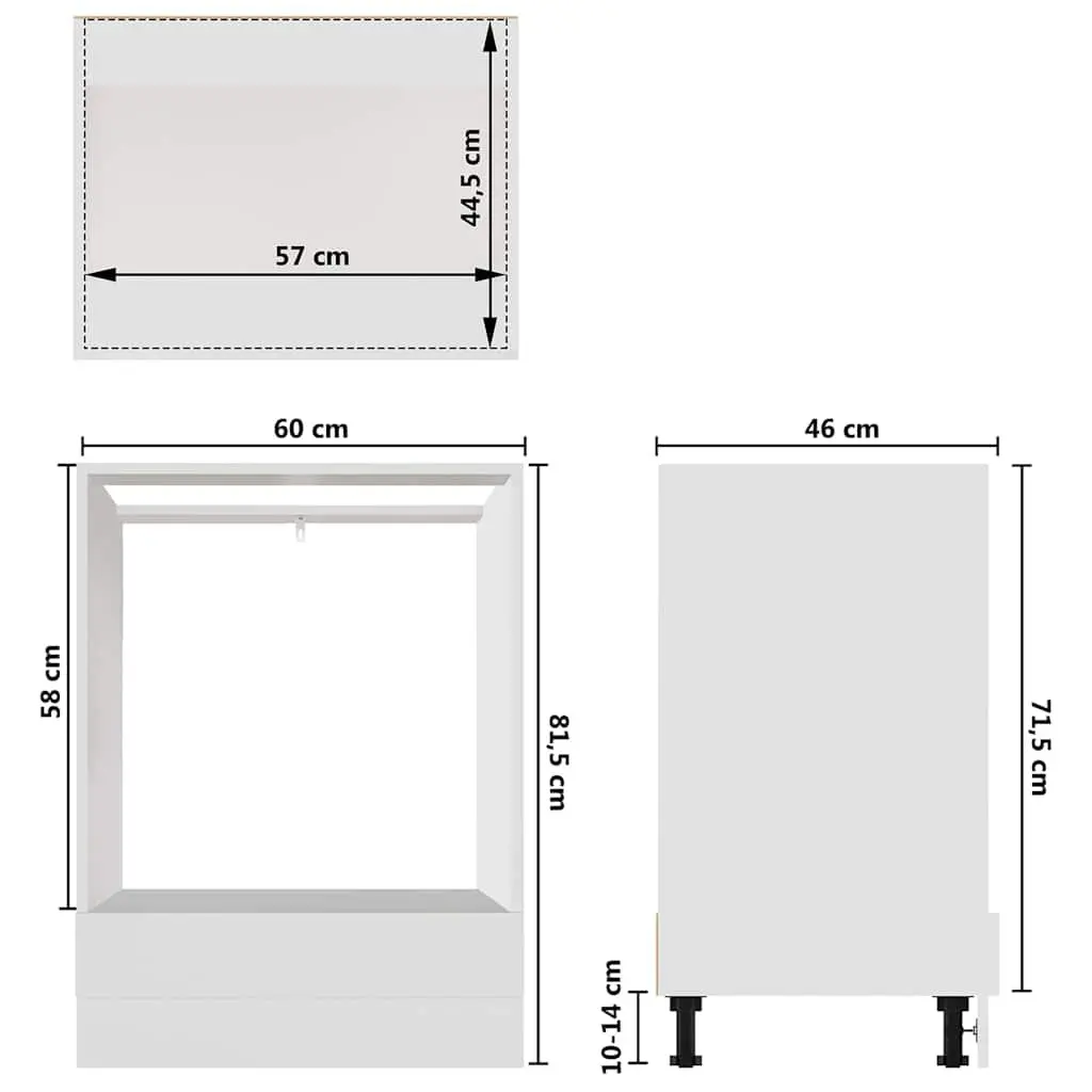 White Engineered Wood Oven Cabinet for Kitchen Storage