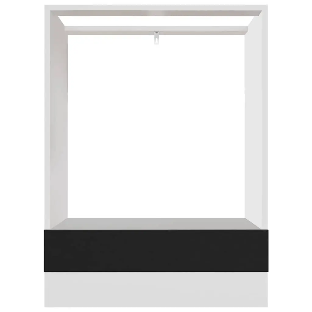Black Oven Cabinet for Kitchen Storage 60x46x81.5cm