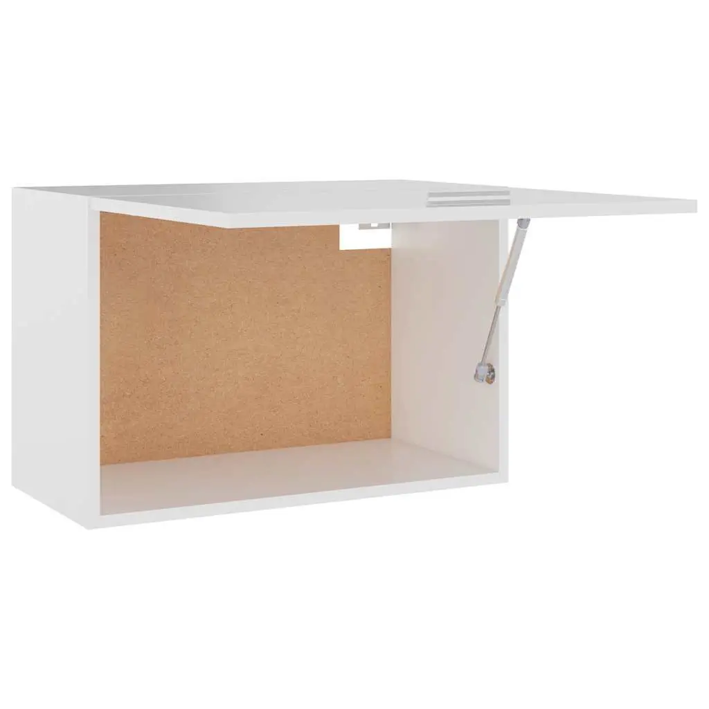 Hanging Kitchen Cabinet White Engineered Wood Wall-mounted 60W x 31D x 40H cm Flip-Up Door