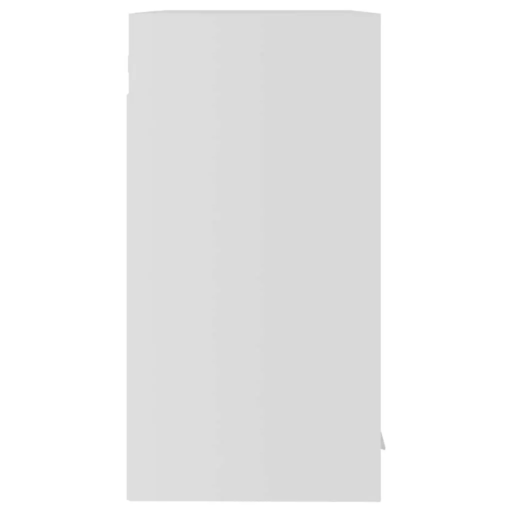 White Hanging Glass Cabinet for Kitchen Storage 60x31x60cm