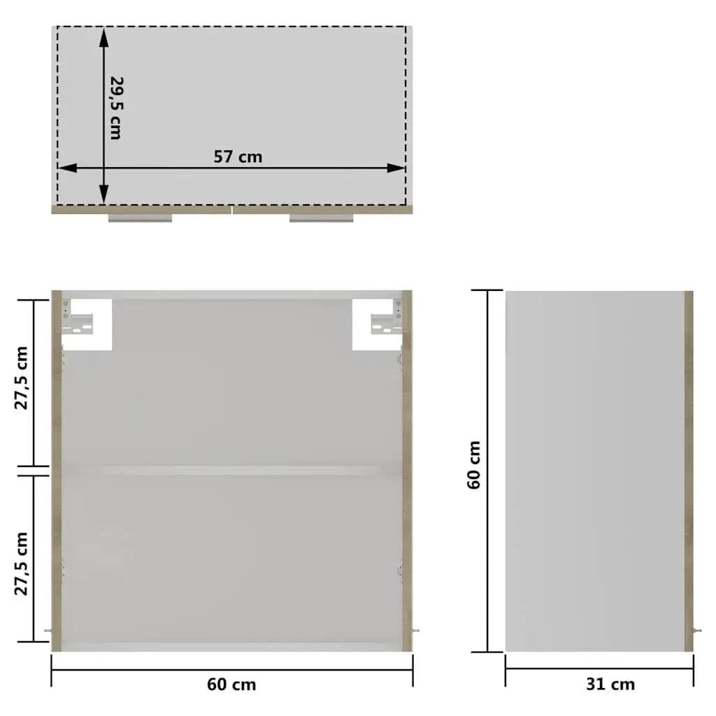 Brown Glass Kitchen Cabinet with Storage Shelves