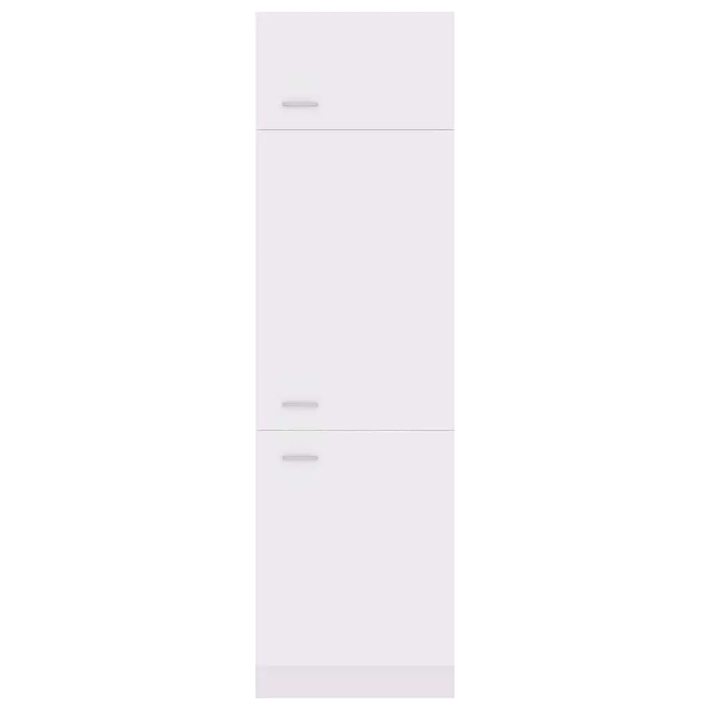 White Kitchen Storage Cabinet Four Shelf 60x57x207cm Engineered Wood