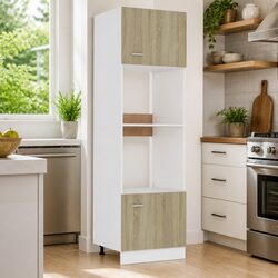 Sonoma Oak Microwave Cabinet for Kitchen Storage