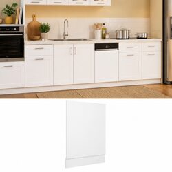 White Dishwasher Front Panel for Kitchen Integration