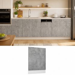 Grey Dishwasher Panel for Kitchen Cabinet 45x3x67cm