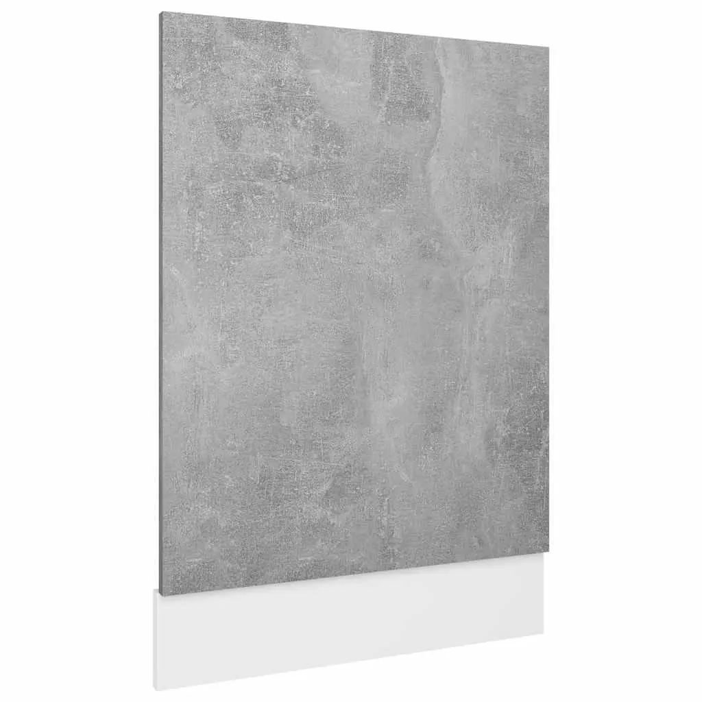 Dishwasher Panel Grey 45x3x67cm Engineered Wood