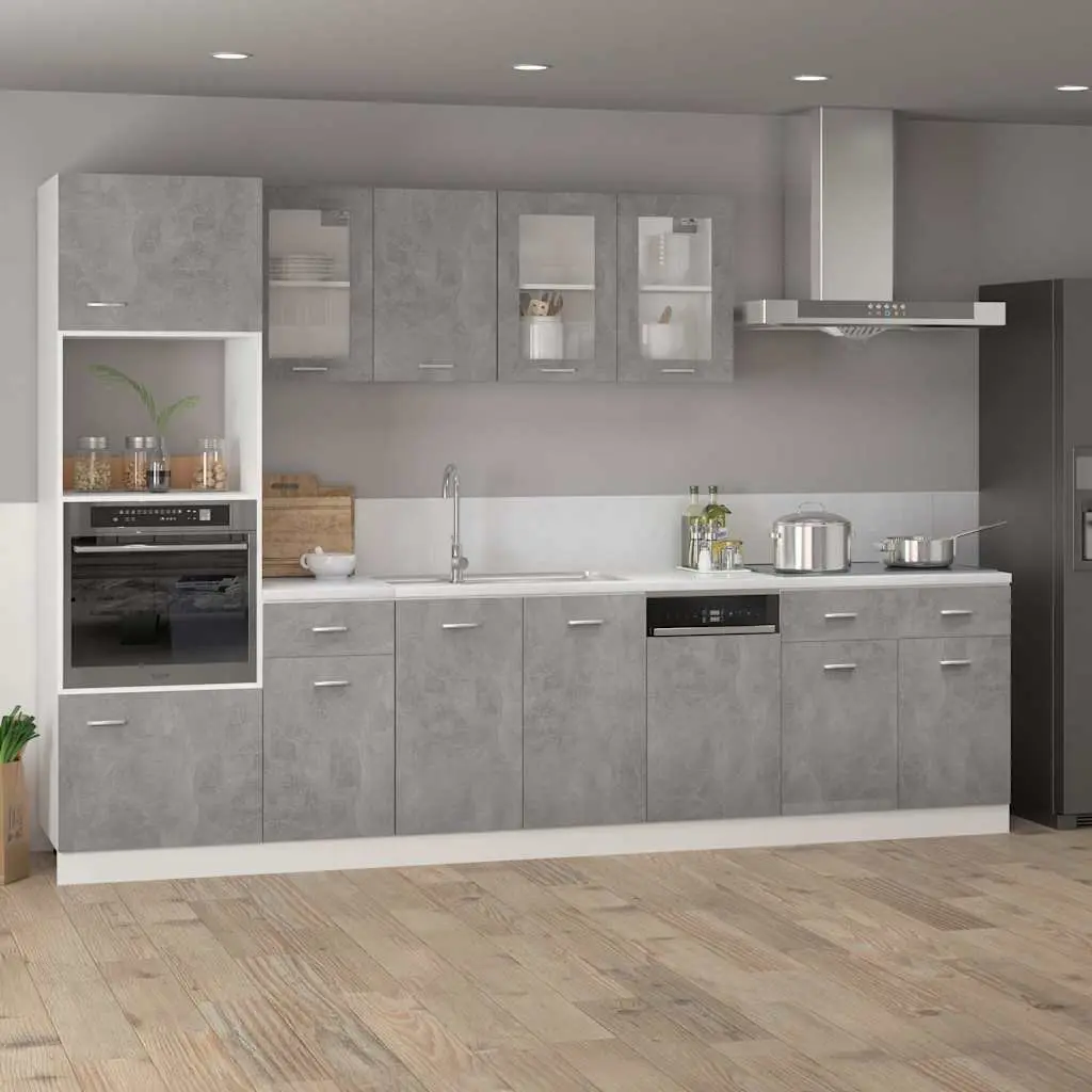 Dishwasher Panel Grey 45x3x67cm Engineered Wood