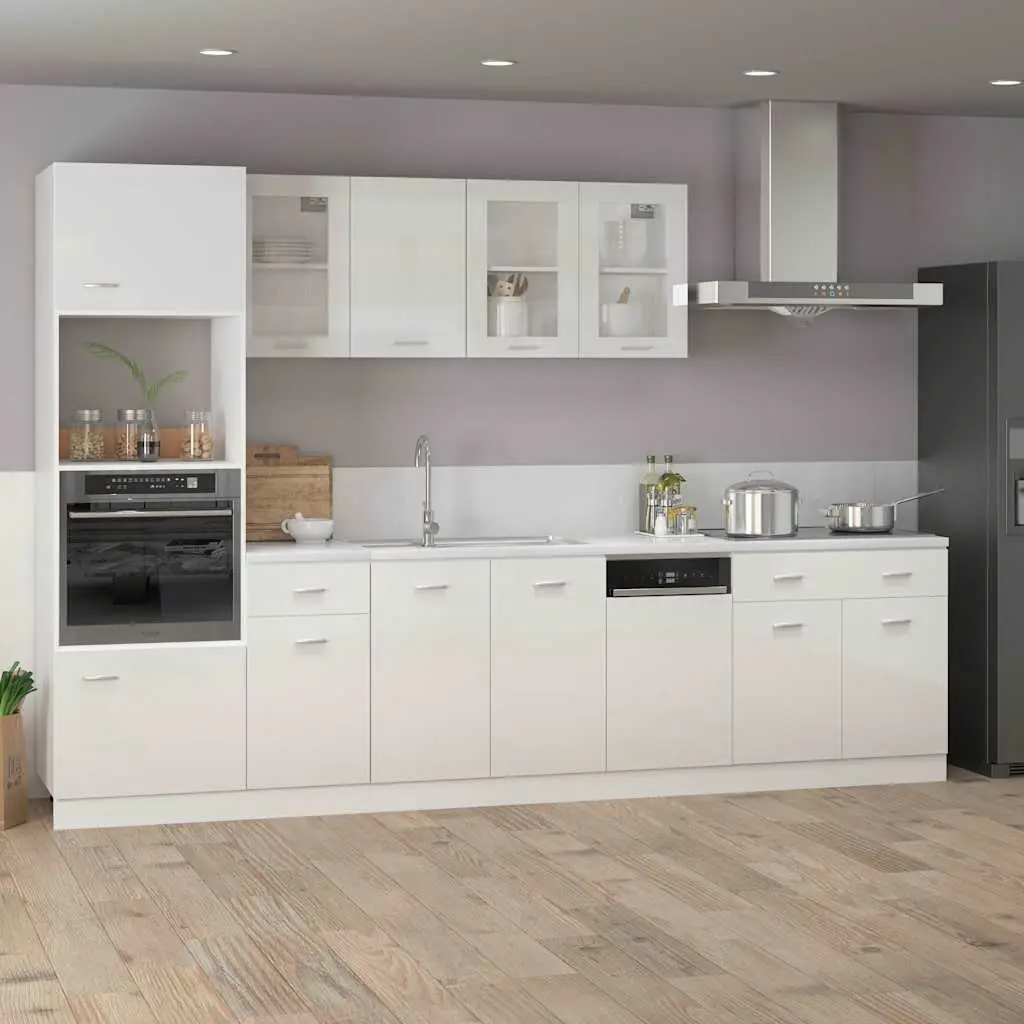 Dishwasher Panel White High Gloss 45 x 3 x 67 cm Engineered Wood