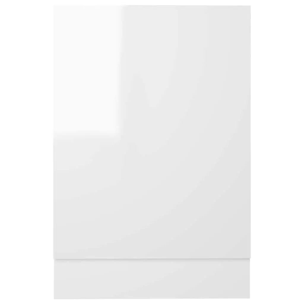 Dishwasher Panel White High Gloss 45 x 3 x 67 cm Engineered Wood