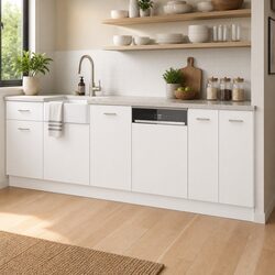 White Engineered Wood Dishwasher Front Panel 59.5x67cm
