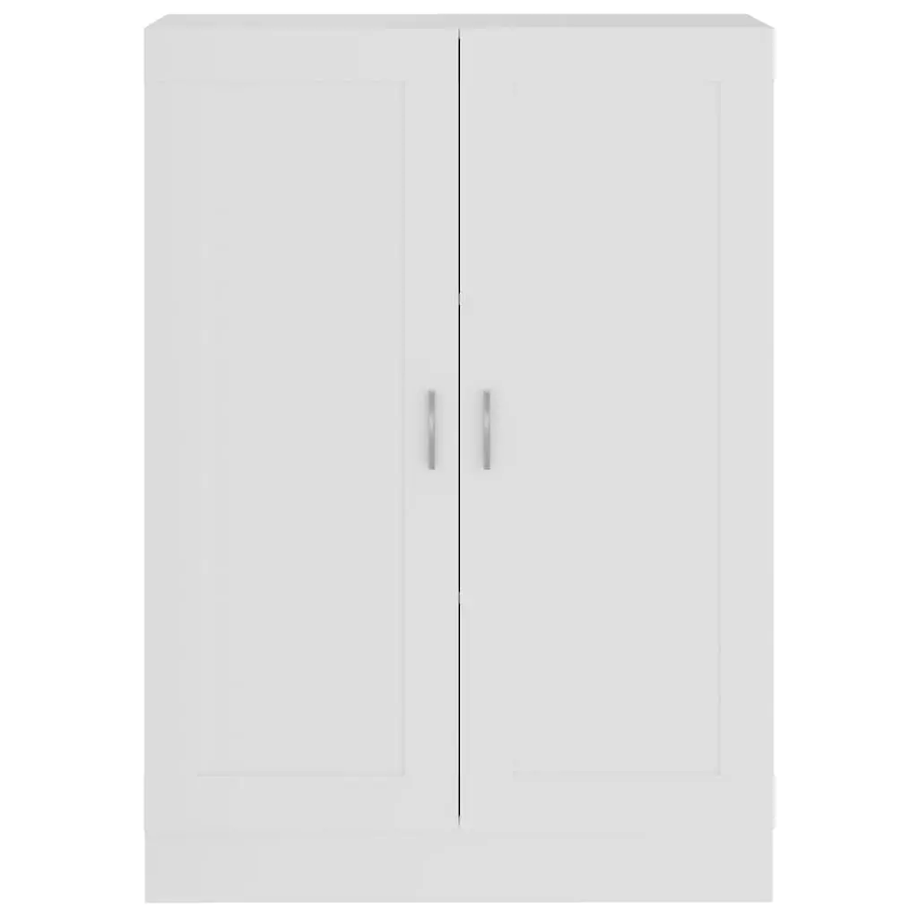 White Book Cabinet Storage Shelving Unit with Doors and Compartments