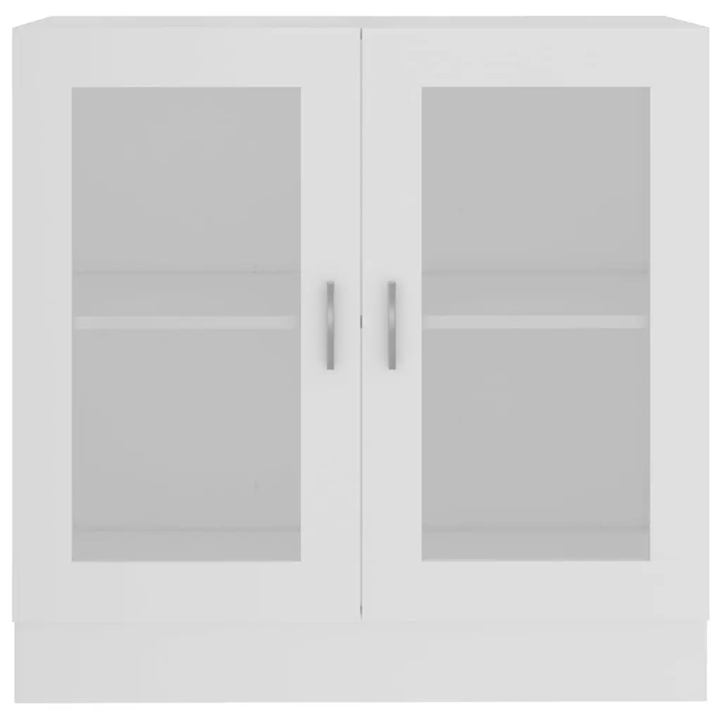 White Vitrine Cabinet Standing Bookcase Shelving Unit with Doors Storage Display