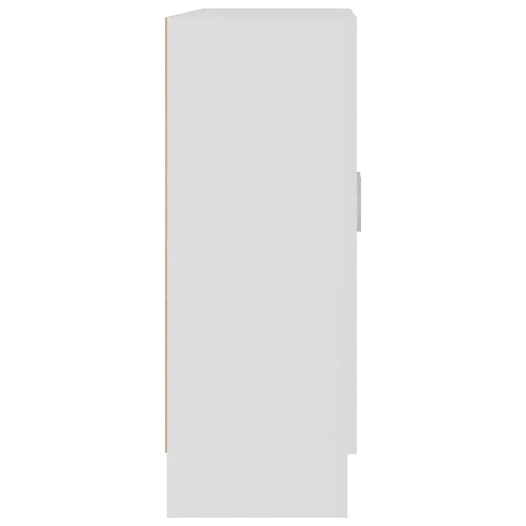 White Vitrine Cabinet Standing Bookcase Shelving Unit with Doors Storage Display