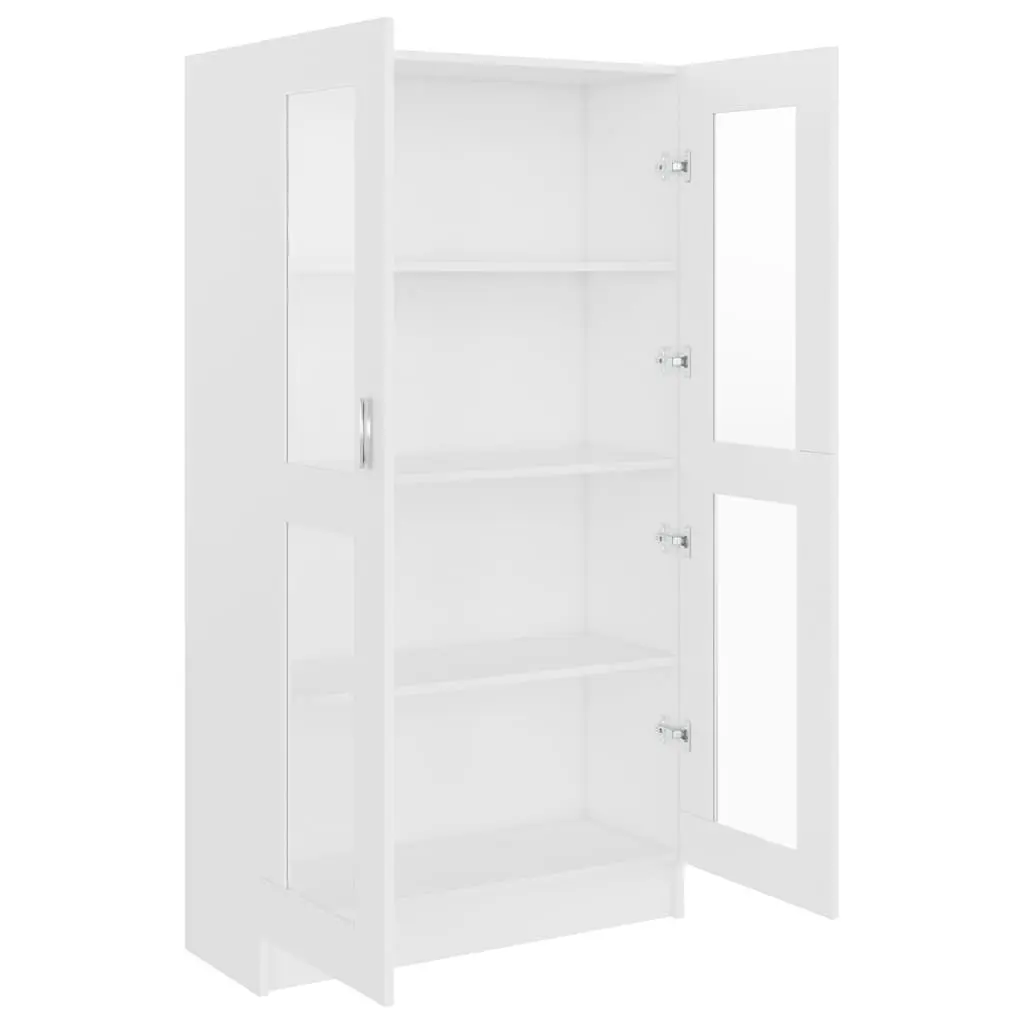White Vitrine Cabinet Display Bookcase for Living Space