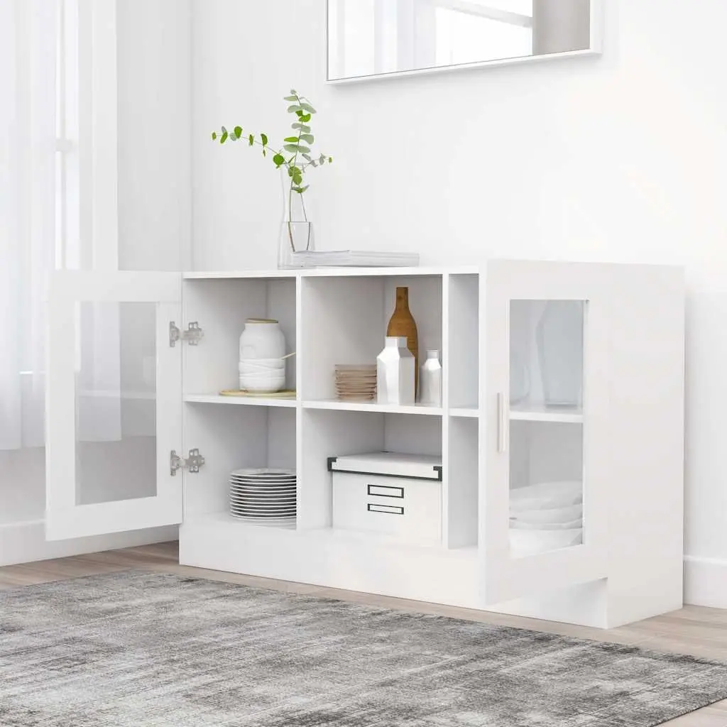 White Vitrine Cabinet for Storage and Display