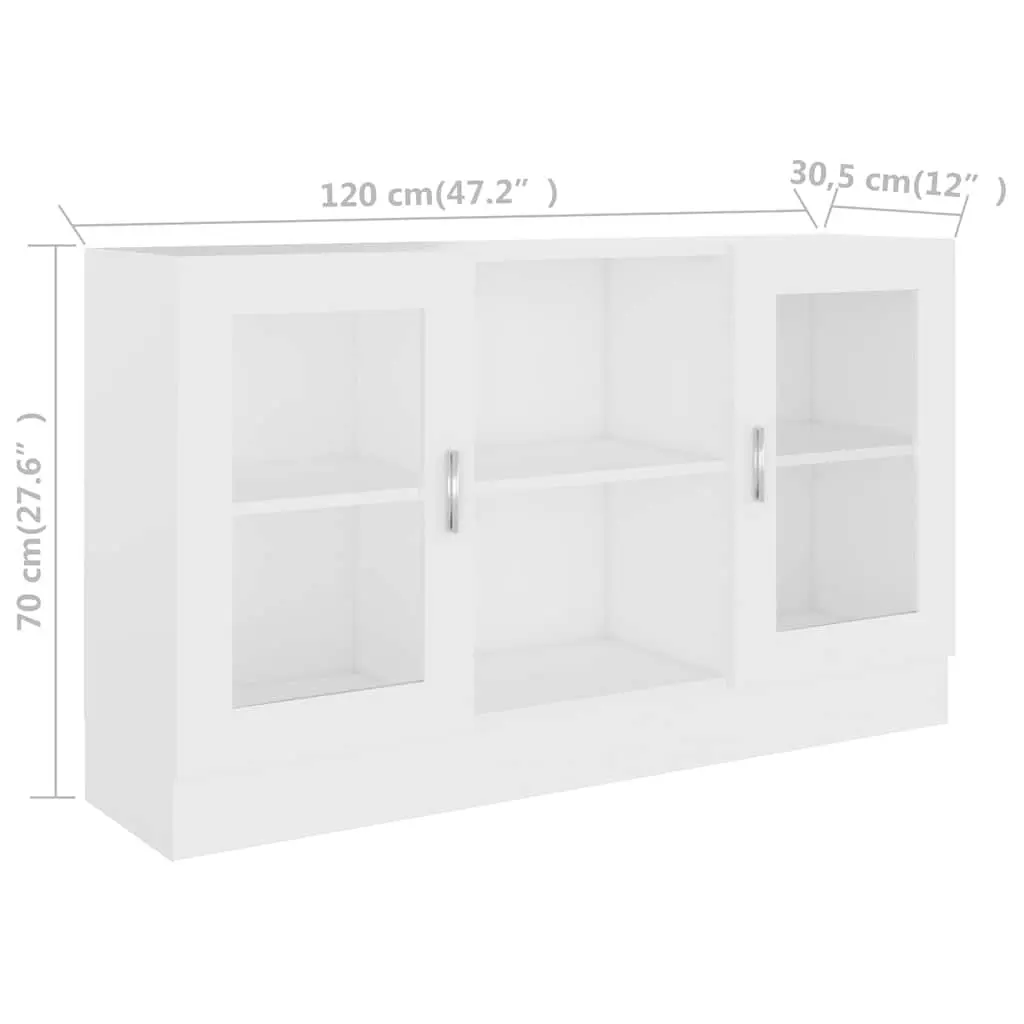 White Vitrine Cabinet for Storage and Display