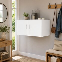 White Wall Mounted Cabinet 80x39x40cm for Storage