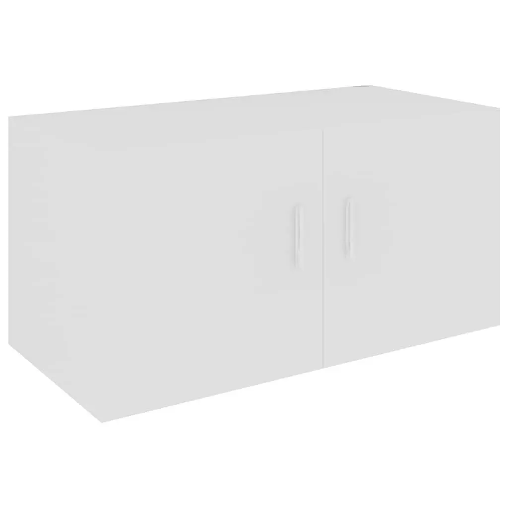 Wall Mounted Cabinet White 80x39x40cm Engineered Wood Storage Shelving Unit with Doors