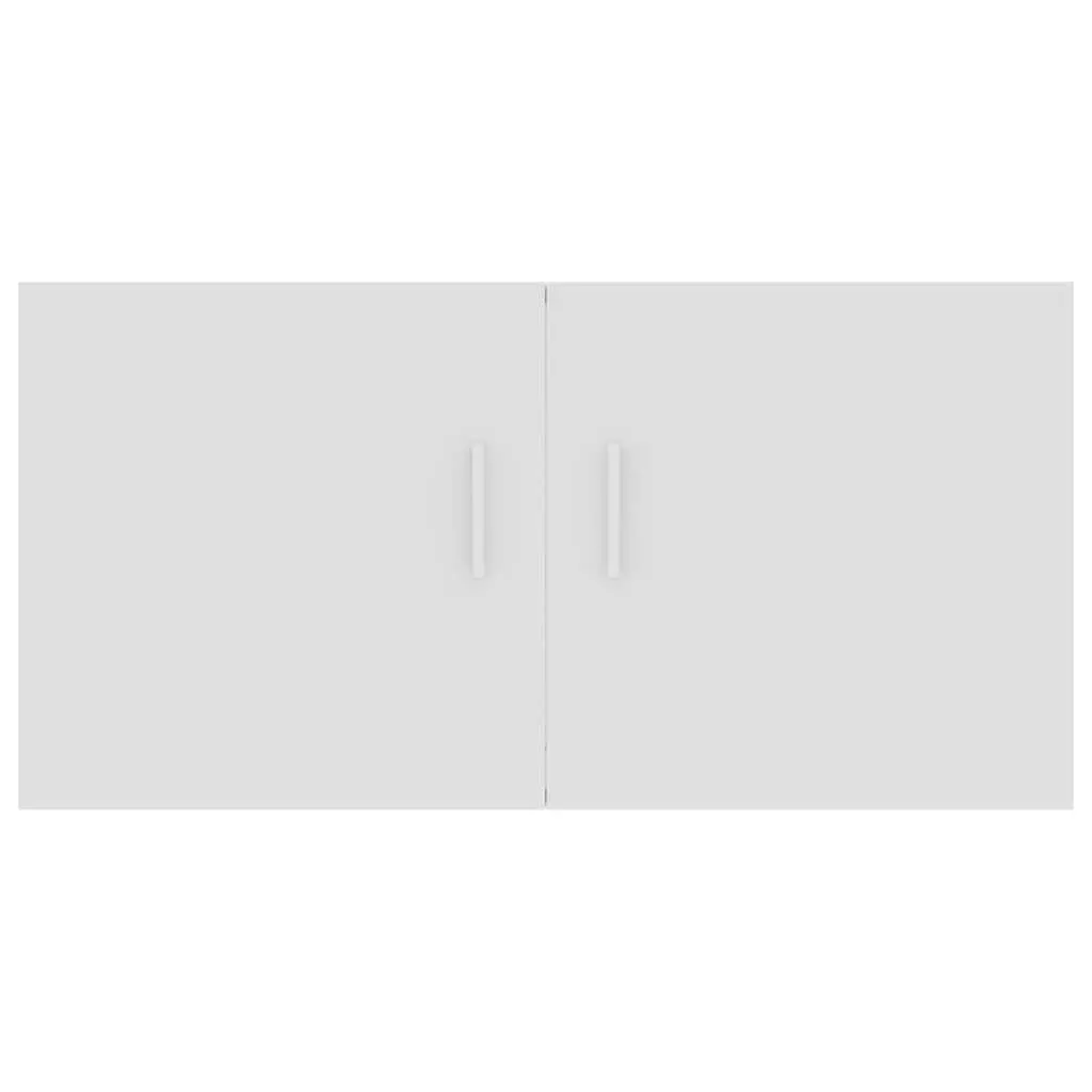 Wall Mounted Cabinet White 80x39x40cm Engineered Wood Storage Shelving Unit with Doors