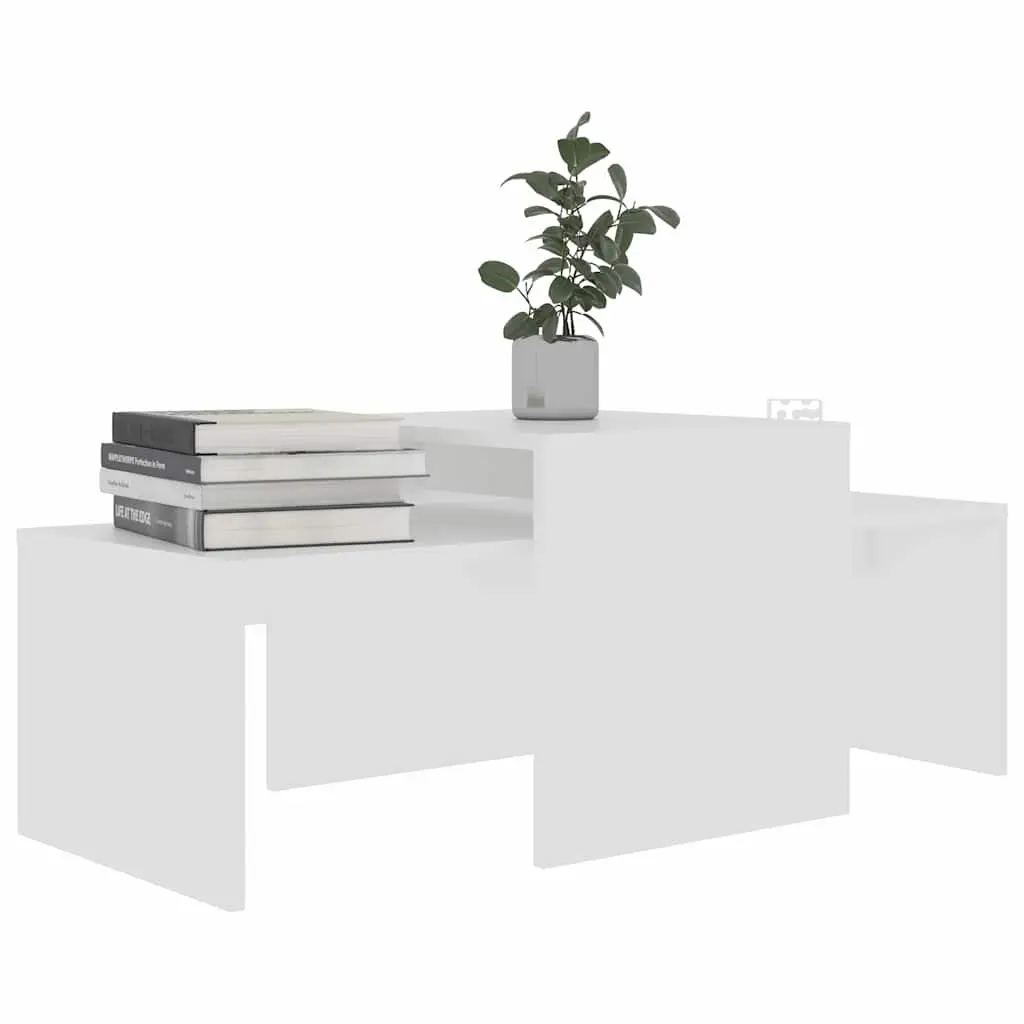 White Nesting Coffee Table Set for Living Rooms