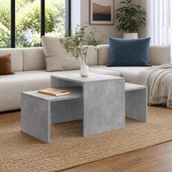 Nesting Coffee Table Set in Grey for Your Living Room
