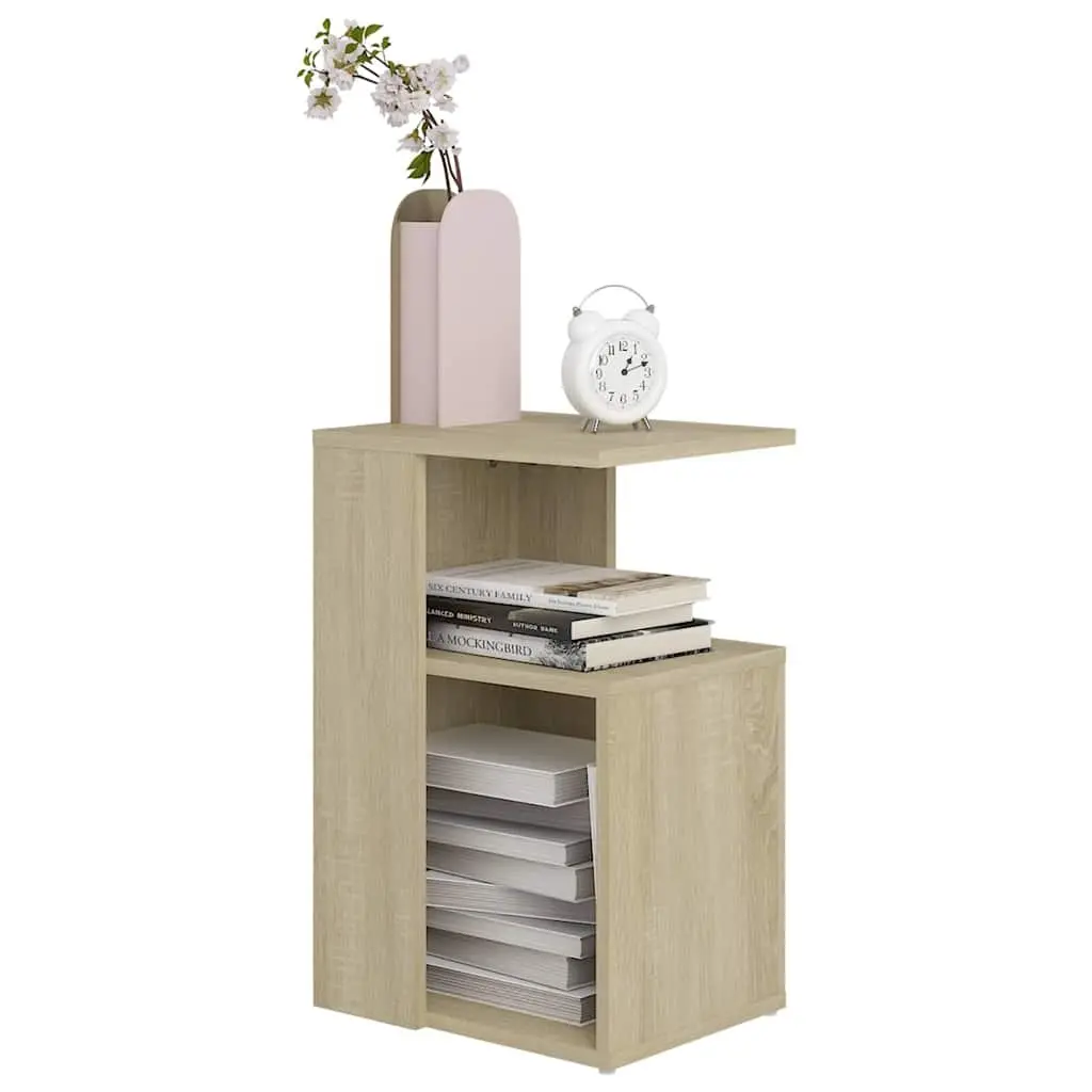 Side Table Storage Sonoma Oak 36x30x56cm Engineered Wood Brown