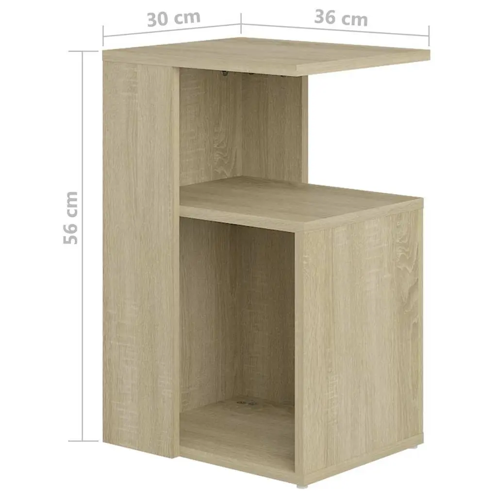 Side Table Storage Sonoma Oak 36x30x56cm Engineered Wood Brown