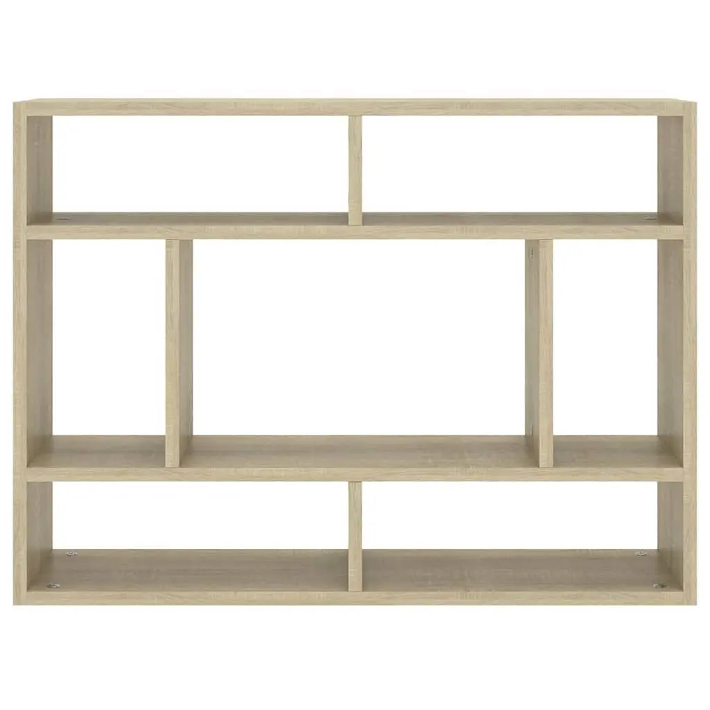 Wall Shelf Open Compartment Sonoma Oak 75x16x55cm Engineered Wood
