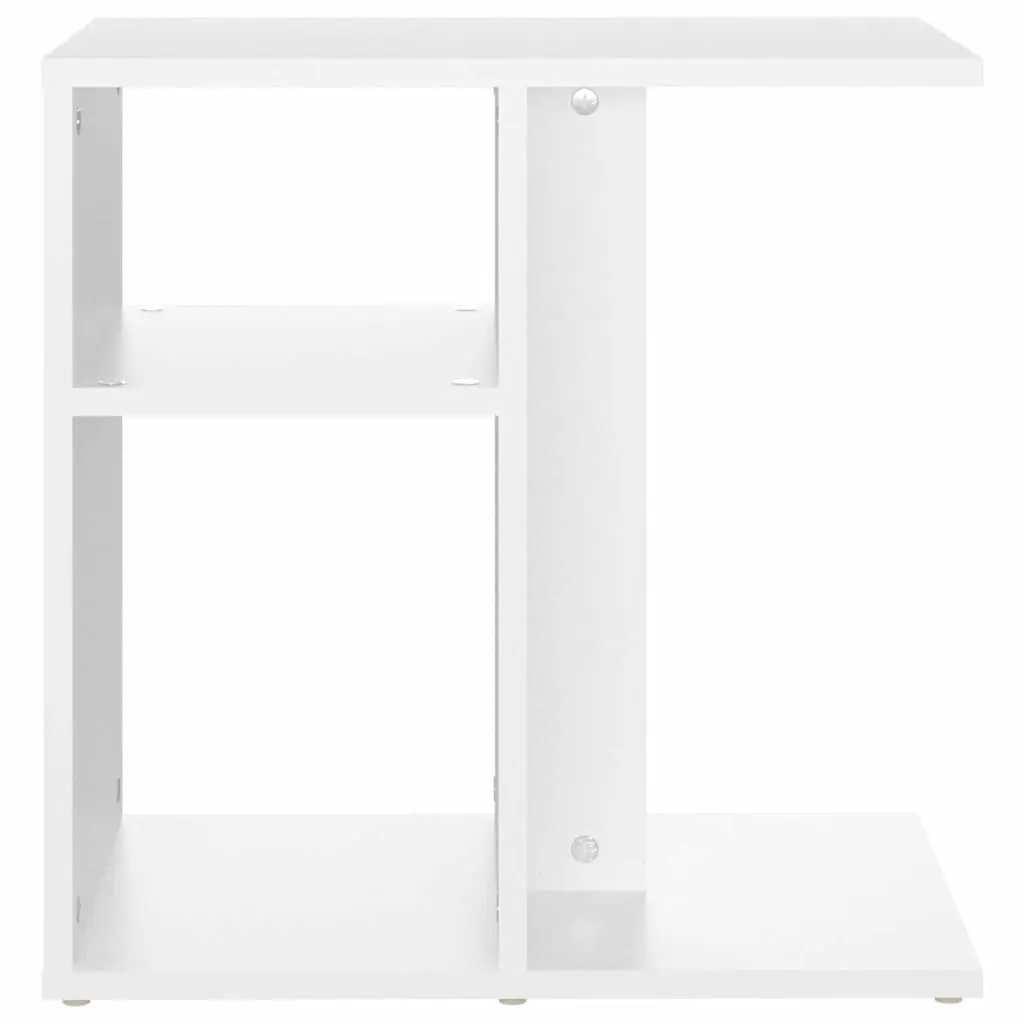 White Side Table Accent Storage Furniture 50x30x50 cm Engineered Wood