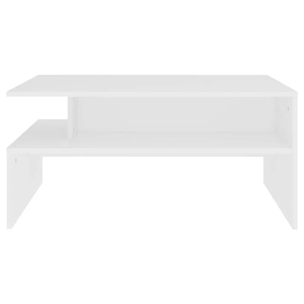 Coffee Table White Modern 90W x 60D x 42.5H cm Engineered Wood