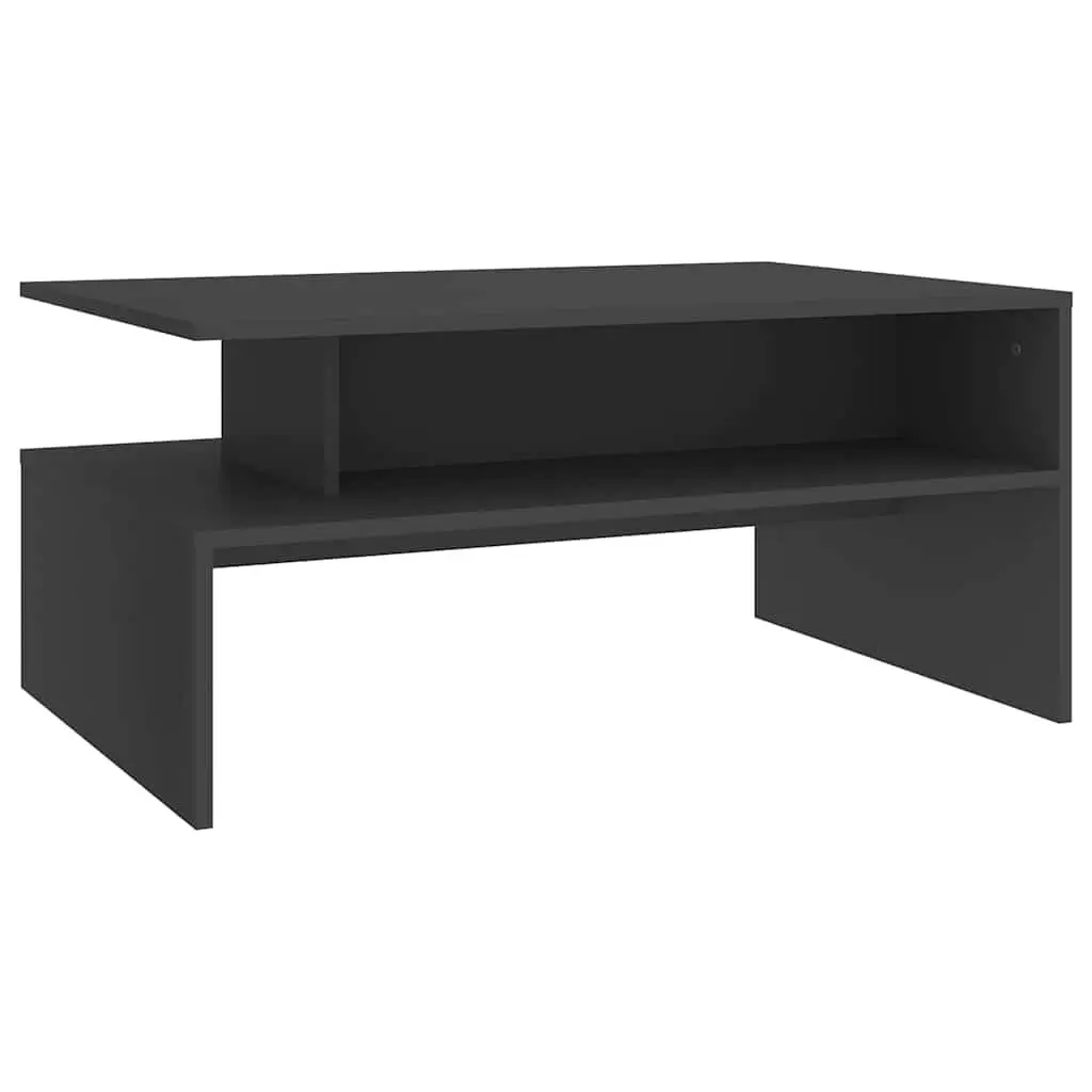 Coffee Table Grey Storage Shelf Living Room Accent Furniture Modern Design 90x60