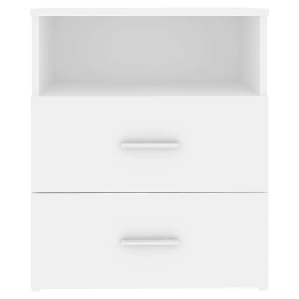 Bedside Tables 2 pcs White Bedroom Nightstand Cabinet Storage Drawers Shelf