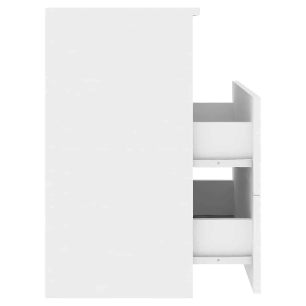 Bedside Tables 2 pcs White Bedroom Nightstand Cabinet Storage Drawers Shelf
