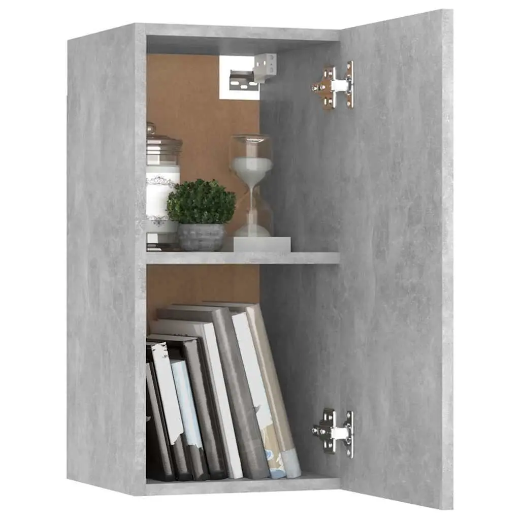 Wall-Mounted TV Cabinet Grey Engineered Wood 30.5W x 30H x 60D cm