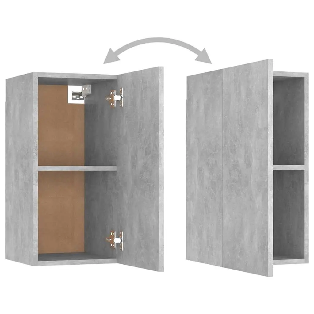 Wall-Mounted TV Cabinet Grey Engineered Wood 30.5W x 30H x 60D cm