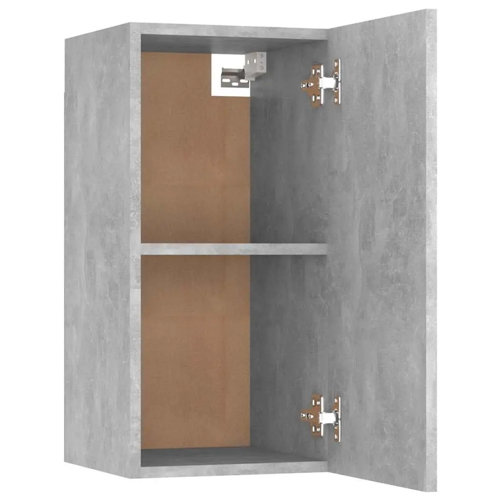 Wall-Mounted TV Cabinet Grey Engineered Wood 30.5W x 30H x 60D cm