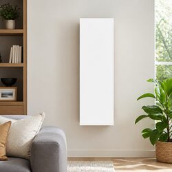 Wall-Mounted White TV Cabinet with 2 Storage Shelves