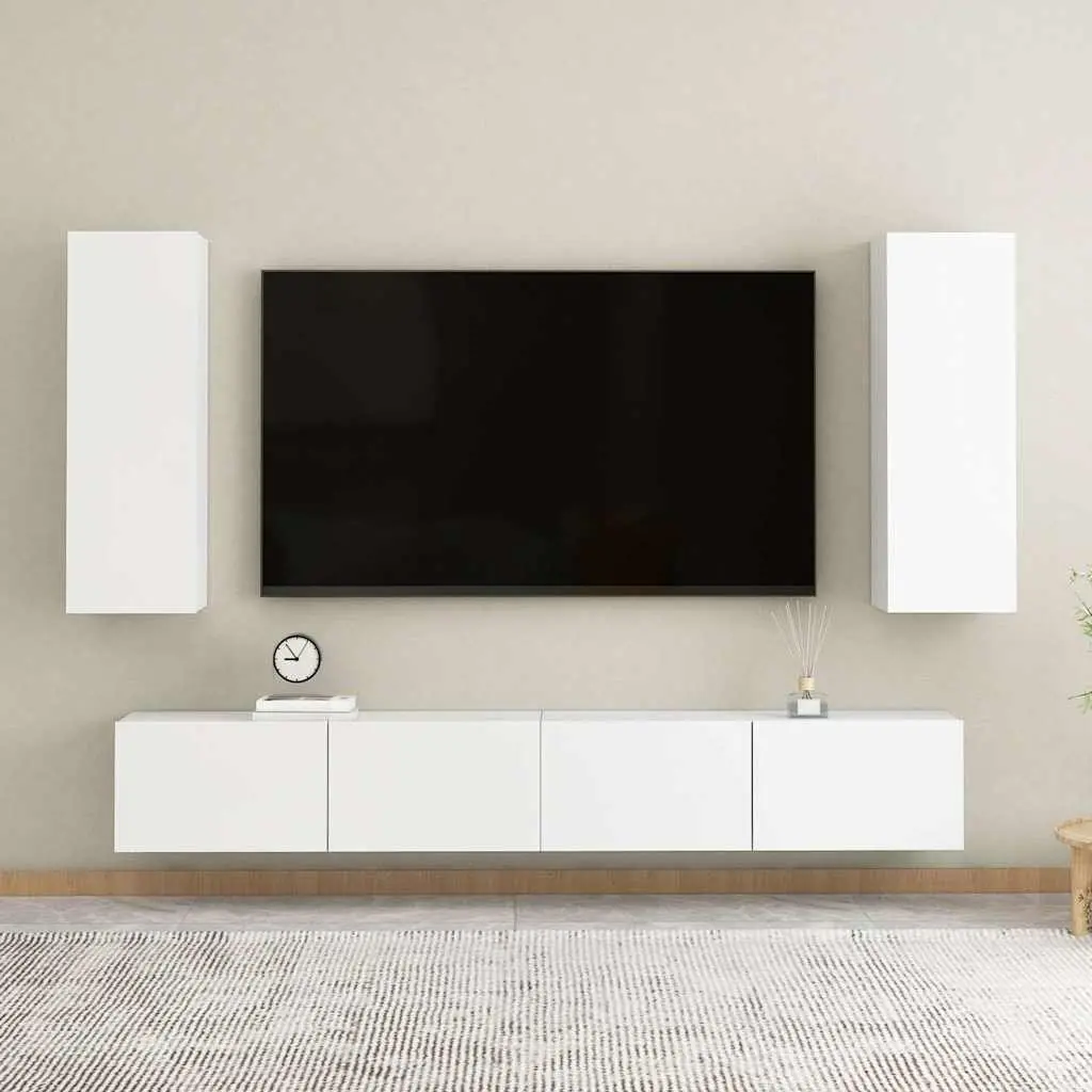Wall-Mounted TV Cabinet Set for Living Room