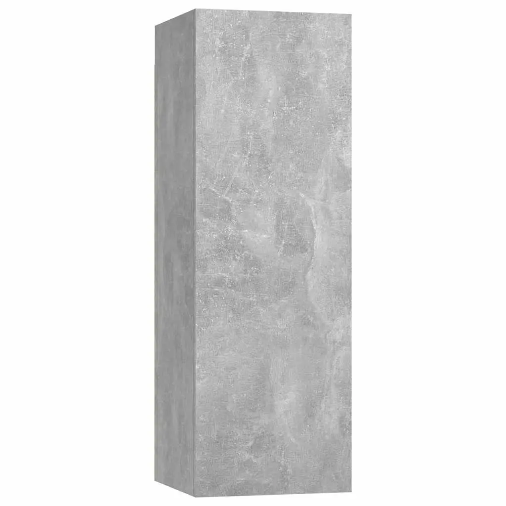 Grey Engineered Wood Wall-Mounted TV Cabinet 30.5x30x90 cm Shelves Storage