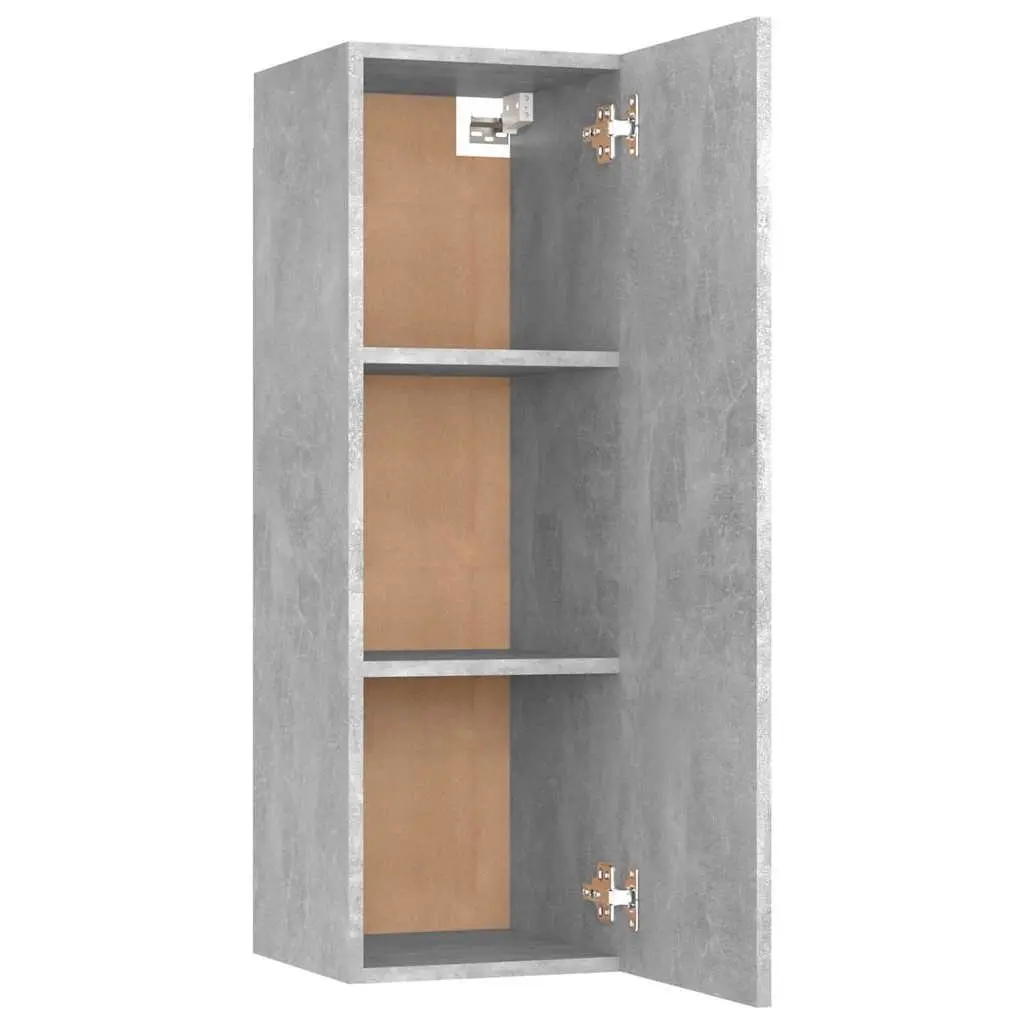 Grey Wall-Mounted TV Cabinet Set for Living Room