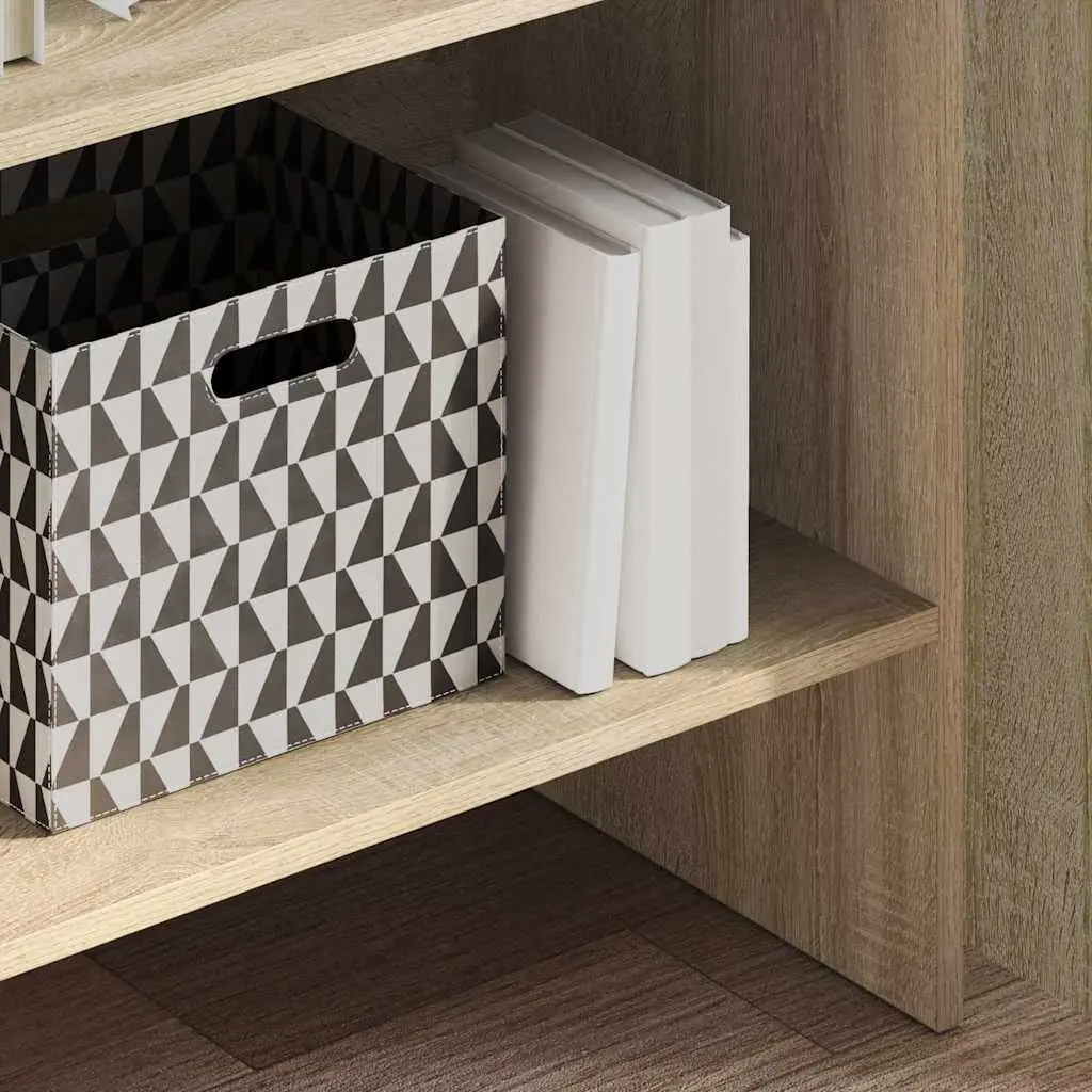 Book Cabinet Sonoma Oak 60x35x180 cm Engineered Wood Shelving Storage Unit