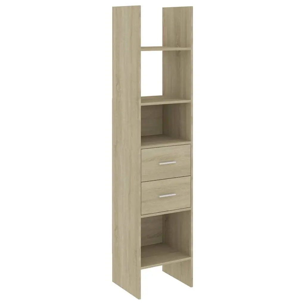 Book Cabinet Brown 40x35x180cm Engineered Wood Storage Shelving Unit with Drawers