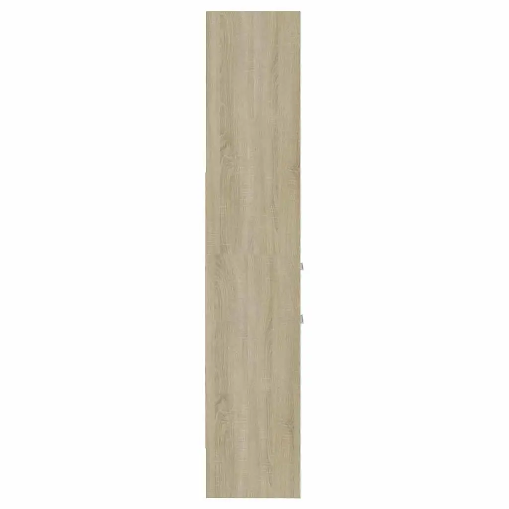 Book Cabinet Brown 40x35x180cm Engineered Wood Storage Shelving Unit with Drawers